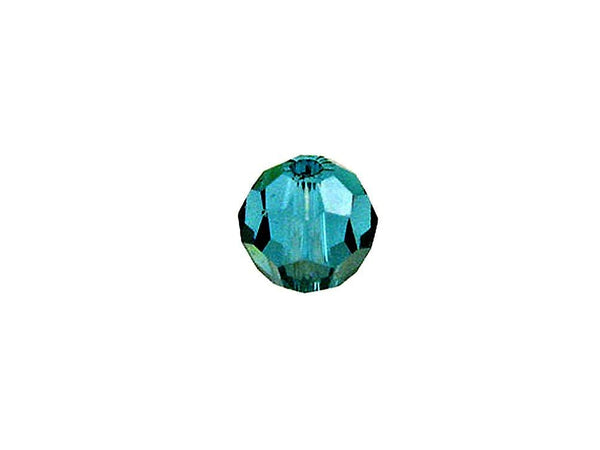 Swarovski 5000 Round Crystal Faceted Beads Indicolite | 6mm | Small & Wholesale Packs - BeadPrism