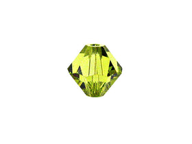 Swarovski Crystal, #5328 Bicone Beads 4mm, Light Olivine, Wholesale Packs - BeadPrism