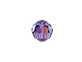 Swarovski 5000 Round Crystal Faceted Beads Tanzanite AB | 4mm | Small & Wholesale Packs - BeadPrism