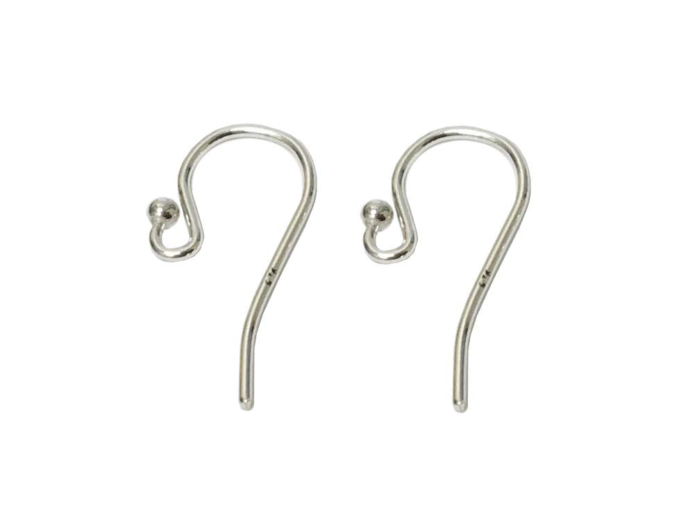 Wholesale 11.5mm Sterling Silver Round French Earwire with Ball End 19.5 Gauge, Choose Package Size - BeadPrism