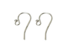 Load image into Gallery viewer, Wholesale 11.5mm Sterling Silver Round French Earwire with Ball End 19.5 Gauge, Choose Package Size - BeadPrism