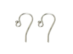 Wholesale 11.5mm Sterling Silver Round French Earwire with Ball End 19.5 Gauge, Choose Package Size - BeadPrism