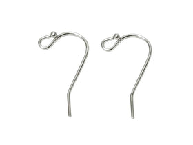 Wholesale 11.75mm Sterling Silver Round French Earwire with Ball End 21 Gauge, Choose Package Size - BeadPrism