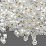 Pack of 50 gram GILT LINED WHITE  Miyuki Delicas 11/0 Seed Beads Wholesale