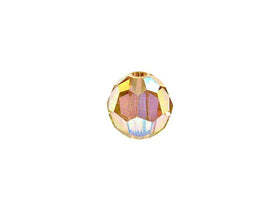 Swarovski 5000 Round Crystal Faceted Beads Vintage Rose AB | 6mm | Small & Wholesale Packs - BeadPrism