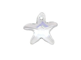 Swarovski Crystal, 2 Pieces, #6721 Starfish Pendant 16mm, Crystal, Wholesale - BeadPrism