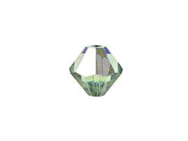 Swarovski Crystal, #5328 Bicone Beads 4mm, Chrysolite Opal AB, Wholesale Packs - BeadPrism