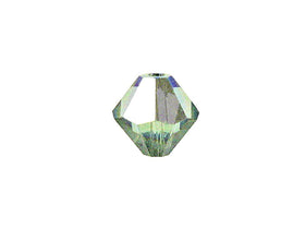 Swarovski Crystal, #5328 Bicone Beads 3mm, Chrysolite Opal AB, Wholesale Packs - BeadPrism
