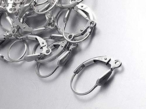 Wholesale Sterling Silver Anti Tarnish Coating Shell Leverback Earring With Ring Choose Package Size - BeadPrism