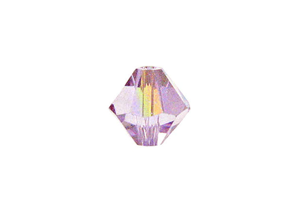 Swarovski Crystal, #5301 Bicone Beads 3mm, Violet AB, Wholesale Packs - BeadPrism