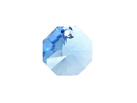 Swarovski Crystal, #6401 Octagon Pendant 12mm, Aquamarine, Wholesale Packs - BeadPrism