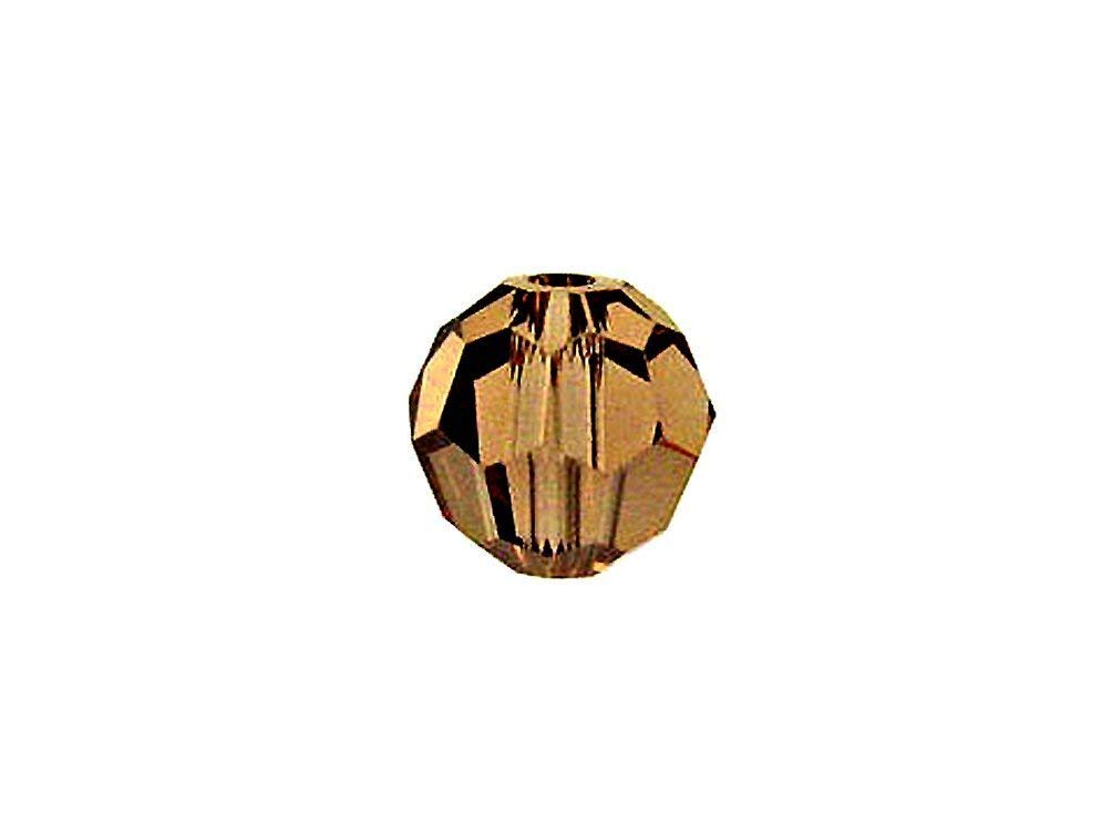 Swarovski 5000 Round Crystal Faceted Beads Light Smoked Topaz | 4mm | Small & Wholesale Packs - BeadPrism