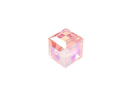 Wholesale Genuine Swarovski 5601 8mm Light Rose AB Cube Beads, Choose Package Size - BeadPrism