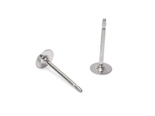 Load image into Gallery viewer, Wholesale Sterling Silver Post Earring With 4mm Flat Pin Pad, Choose Package Size - BeadPrism