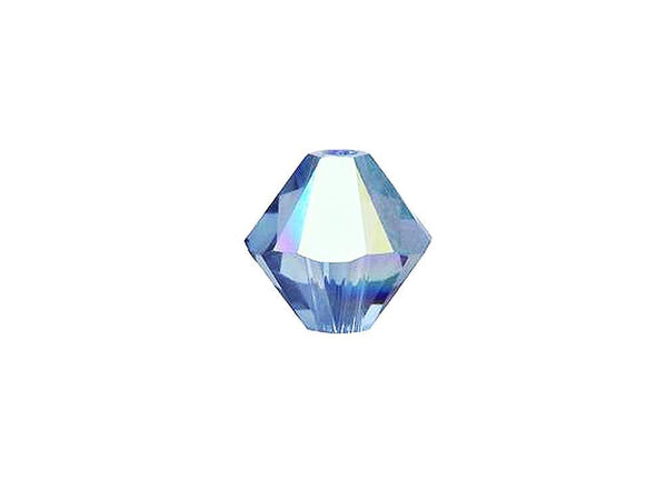 Swarovski Crystal, #5328 Bicone Beads 3mm, Denim Blue AB, Wholesale Packs - BeadPrism