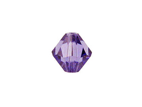 Swarovski Crystal, #5328 Bicone Beads 4mm, Tanzanite, Wholesale Packs - BeadPrism