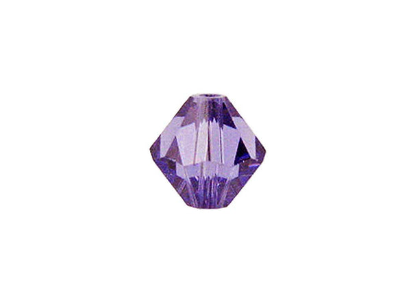 Swarovski Crystal, #5328 Bicone Beads 5mm, Tanzanite, Wholesale Packs - BeadPrism
