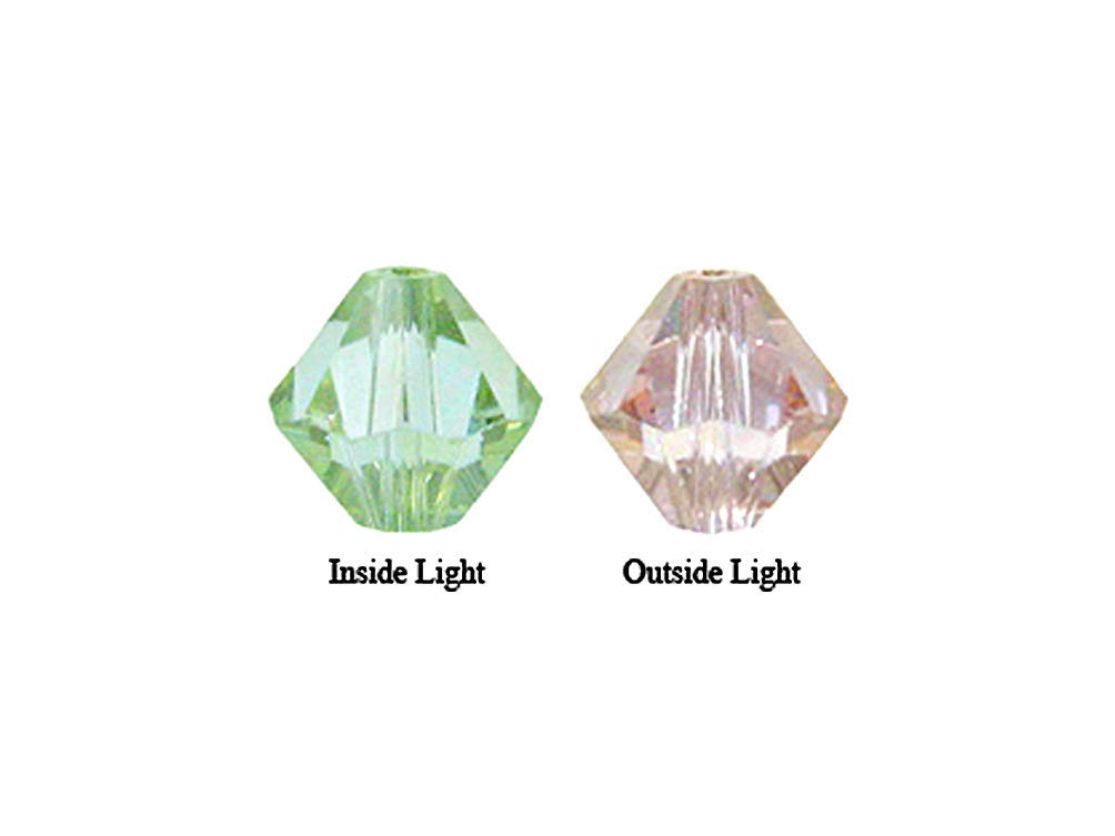 Swarovski Crystal, #5328 Bicone Beads 4mm, Champagne Alexandrite, Wholesale Packs - BeadPrism