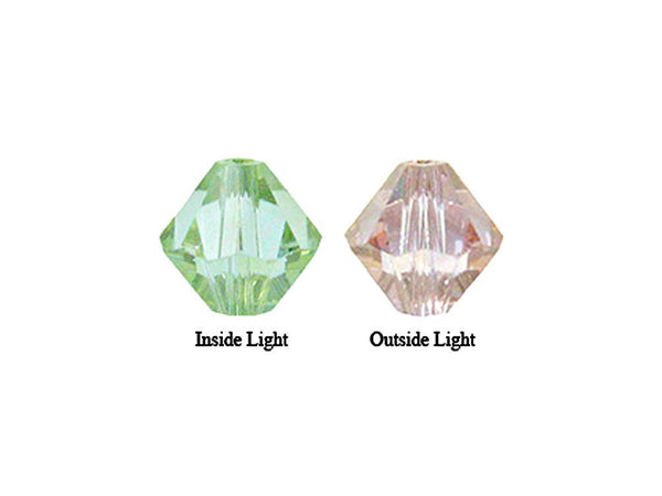 Swarovski Crystal, #5328 Bicone Beads 4mm, Champagne Alexandrite, Wholesale Packs - BeadPrism