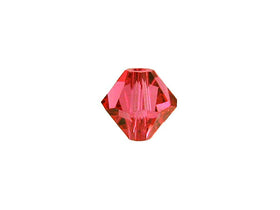 Swarovski Crystal, #5328 Bicone Beads 4mm, Indian Pink, Wholesale Packs - BeadPrism