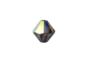 Swarovski Crystal, #5328 Bicone Beads 4mm, Smokey Quartz AB, Wholesale Packs - BeadPrism
