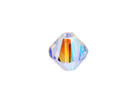Swarovski Crystal, #5328 Bicone Beads 6mm, Light Silk AB 2X, Wholesale Packs - BeadPrism