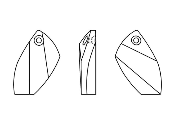 Swarovski Crystal, #6620 Avante Garde Pendant 20mm, Crystal Silver Shade, Wholesale Packs - BeadPrism