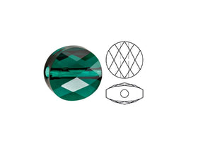 Swarovski 5052 Mini Round Beads, 8mm, Emerald | 12 Pack - BeadPrism
