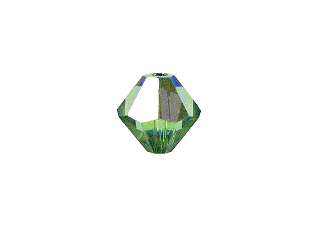 Swarovski Crystal, #5328 Bicone Beads 6mm, Erinite AB, Wholesale Packs - BeadPrism