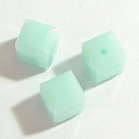 Wholesale Genuine Swarovski 5601 4mm Mint Alabaster Cube Beads, Choose Package Size - BeadPrism