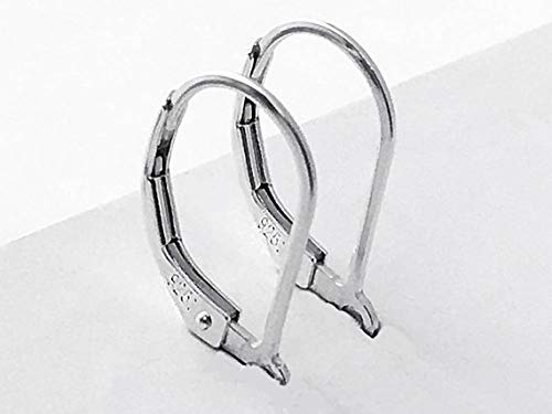 Wholesale Sterling Silver Anti Tarnish Coating Plain Leverback Earring With Ring Choose Package Size - BeadPrism