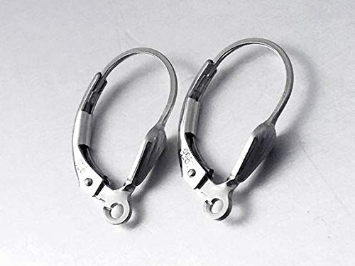 Wholesale Sterling Silver Anti Tarnish Coating Shell Leverback Earring With Ring Choose Package Size - BeadPrism