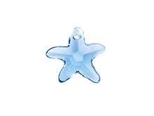 Load image into Gallery viewer, Swarovski Crystal, 2 Pieces, #6721 Starfish Pendant 16mm, Aquamarine, Wholesale - BeadPrism