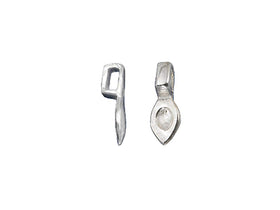 4 pcs Sterling Silver Glue-On Bail 15x6mm Medium size - BeadPrism