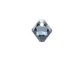 Wholesale Genuine Swarovski 6301 6mm Light Sapphire SATIN Bicone Beads, Choose Package Size - BeadPrism