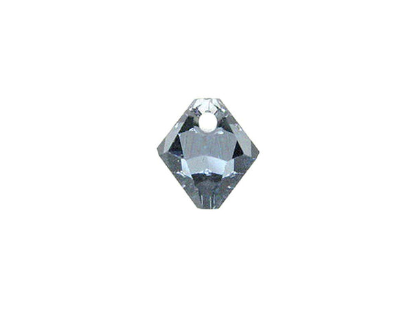 Wholesale Genuine Swarovski 6301 6mm Light Sapphire SATIN Bicone Beads, Choose Package Size - BeadPrism