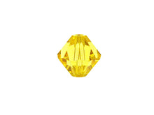 Load image into Gallery viewer, Swarovski Crystal, #5328 Bicone Beads 6mm, Light Topaz, Wholesale Packs - BeadPrism