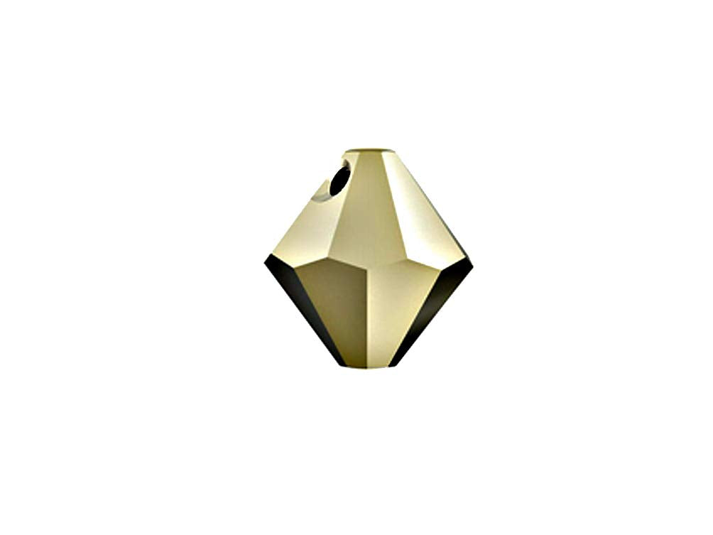 Swarovski Crystal #6328 Top Drilled Bicone Beads 6mm, Crystal Metallic Light Gold 2X Wholesale Packs - BeadPrism