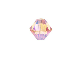 Swarovski Crystal, #5328 Bicone Beads 3mm, Light Rose AB 2X, Wholesale Packs - BeadPrism
