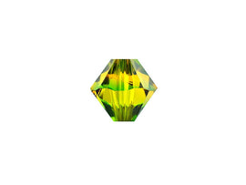 Swarovski Crystal, #5328 Bicone Beads 8mm, Fern Green Topaz, Wholesale Packs - BeadPrism