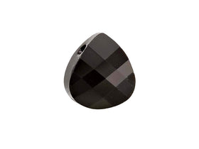 Swarovski Crystal, #6012 Flat Briolettes Beads 15mm, JET, Wholesale Packs - BeadPrism