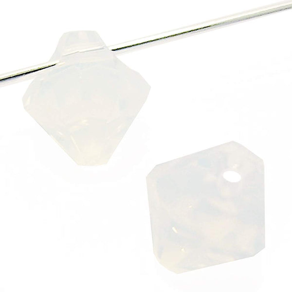 Wholesale Genuine Swarovski 6301 6mm White Opal Bicone Beads, Choose Package Size - BeadPrism