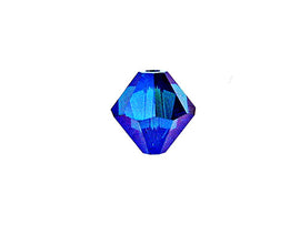 Swarovski Crystal, #5328 Bicone Beads 8mm, Capri Blue AB 2X, Wholesale Packs - BeadPrism