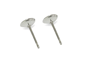 Wholesale Sterling Silver Post Earring With 6mm Cup and Peg, Choose Package Size - BeadPrism