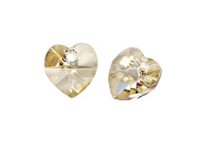 Load image into Gallery viewer, Swarovski Crystal, #6228 Heart Shape Pendant 40mm, Crystal Golden Shadow, Wholesale - BeadPrism