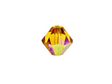 Load image into Gallery viewer, Swarovski Crystal, #5328 Bicone Beads 8mm, Topaz AB, Wholesale Packs - BeadPrism