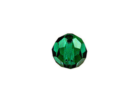 Swarovski 5000 Round Crystal Faceted Beads Emerald | 8mm | Small & Wholesale Packs - BeadPrism