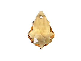 Swarovski Crystal, #6090 Baroque Pendant 22mm, Light Colorado Topaz, Wholesale Packs - BeadPrism
