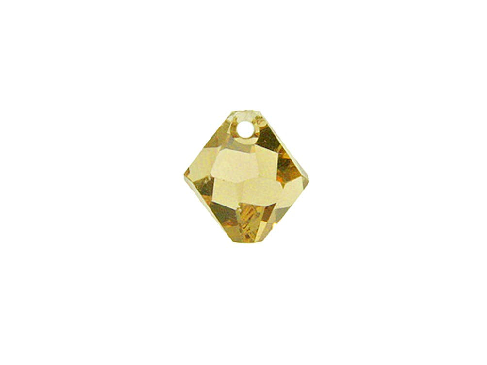 Swarovski Crystal, #6328 Top Drilled Bicone Beads 6mm, Light Colorado Topaz, Wholesale Packs - BeadPrism