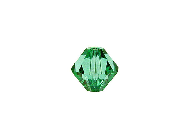 Swarovski Crystal, #5328 Bicone Beads 8mm, Light Emerald, Wholesale Packs - BeadPrism